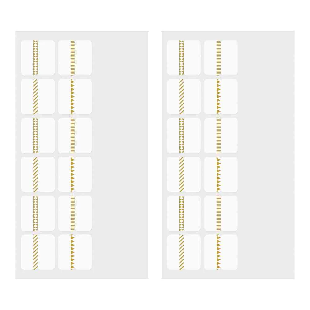 ミドリ インデックスラベル チラット パターン 金 2シート(24枚) - Image 6