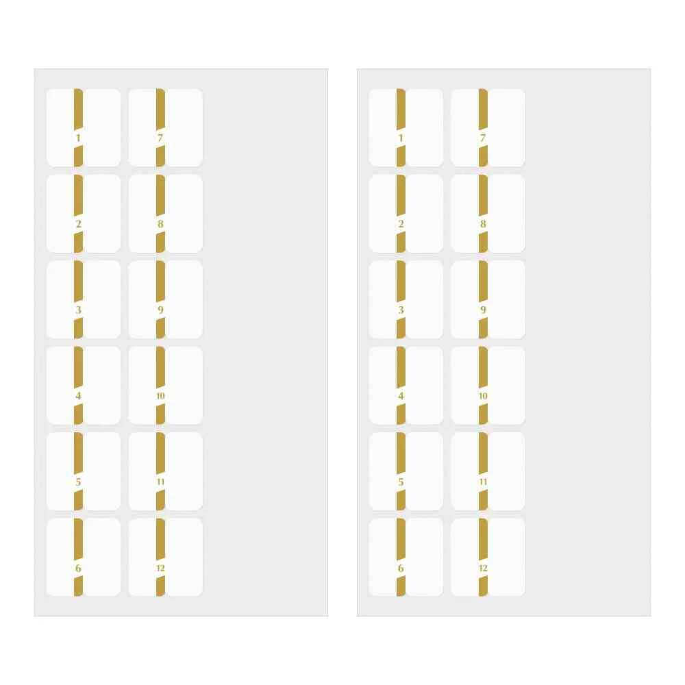 ミドリ インデックスラベル チラット 数字 金 2シート(24枚) - Image 6