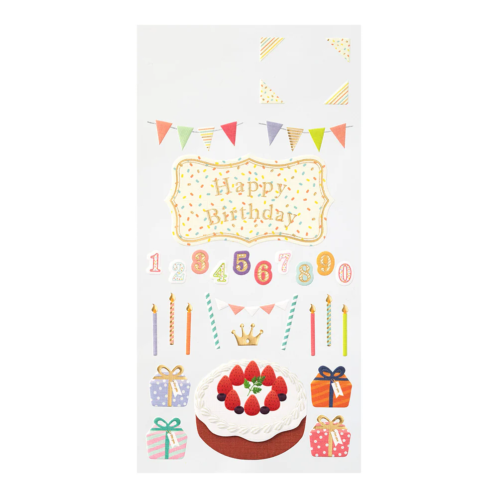ミドリ シール2359 PCM タイトル 誕生日柄 1シート - Image 2