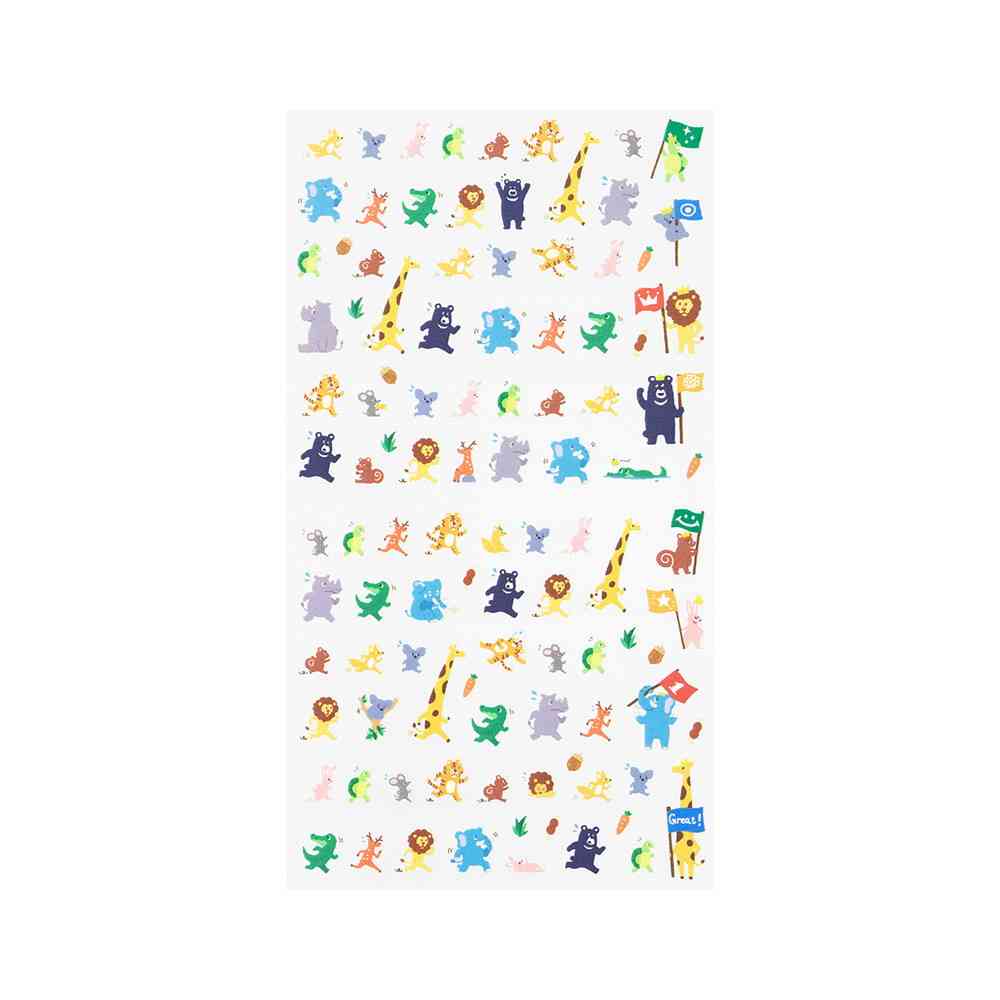 ミドリ シール2384 達成 動物柄 1シート - Image 7