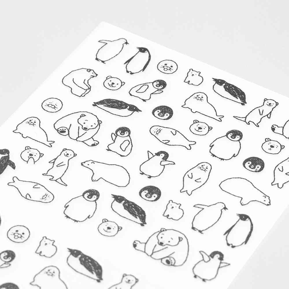 ミドリ シール2555 おしゃべり 海の動物柄 1シート入 - Image 8