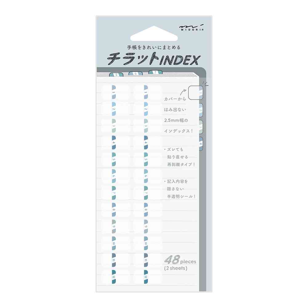 ミドリ インデックスラベル S チラット 数字 ブルー 2シート（48 枚）入 - Image 6