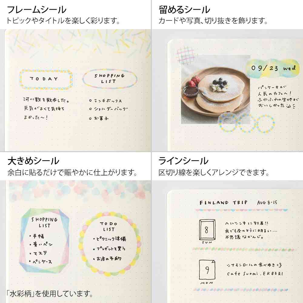 ミドリ シール ゆるログ ネコ柄 2枚入 - Image 11