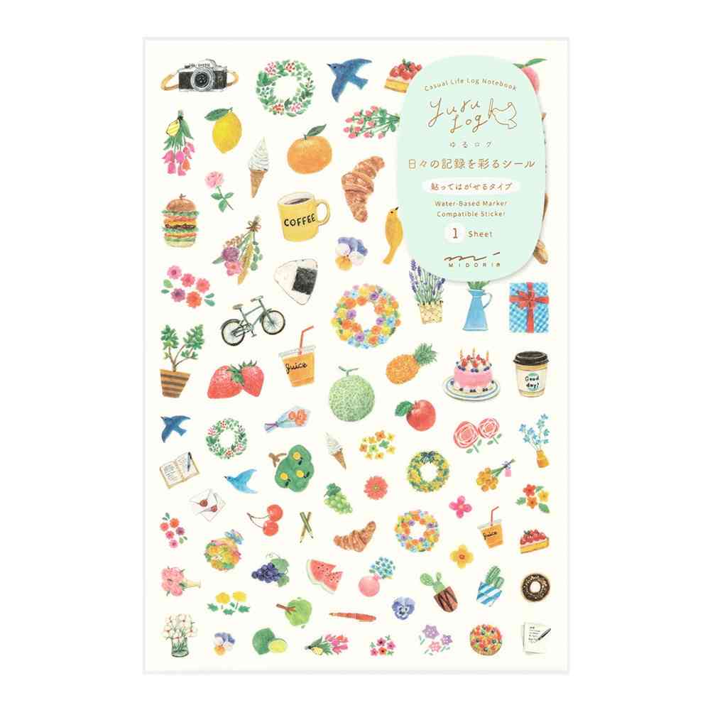 ミドリ シール ゆるログ モチーフ柄 1枚入 - Image 5