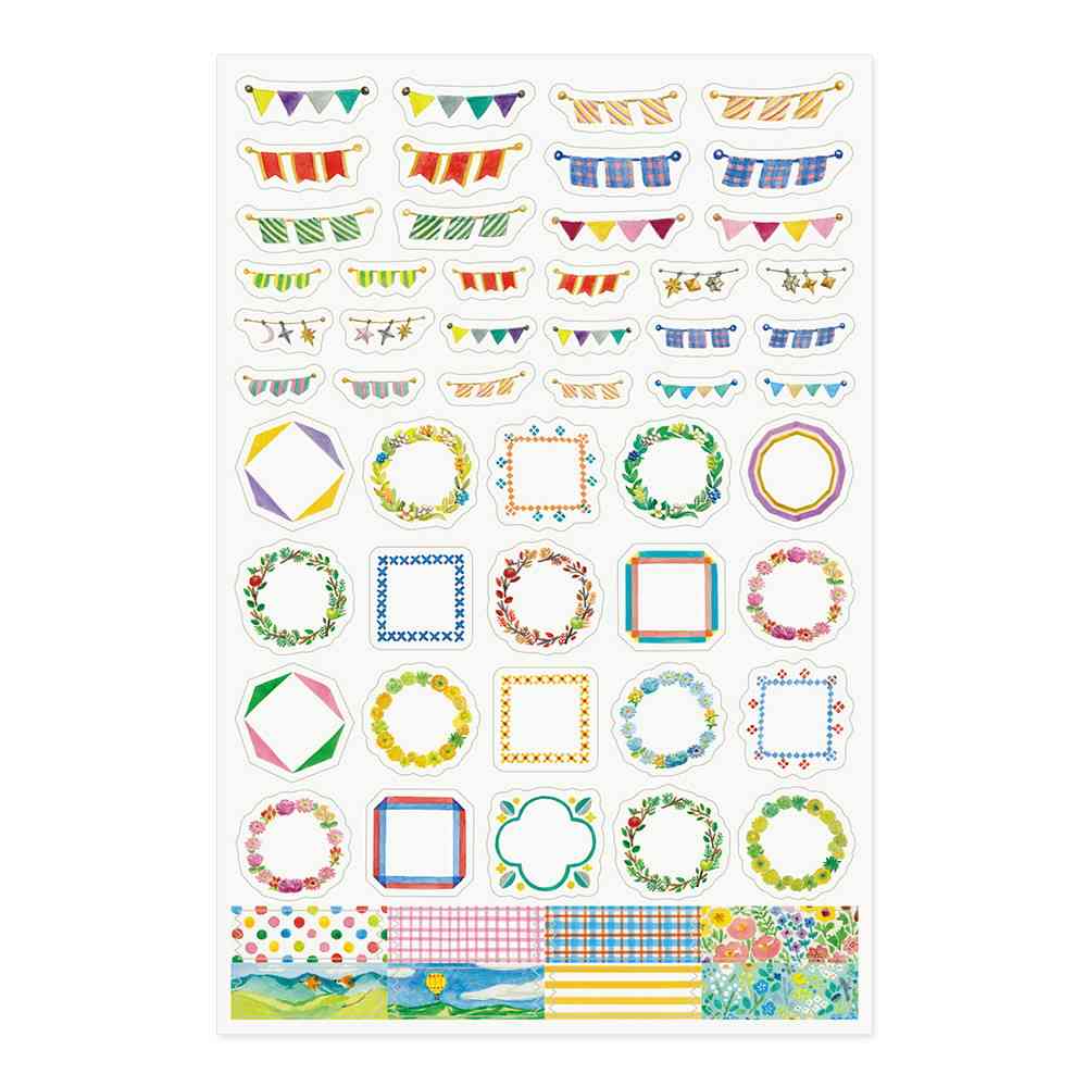 ミドリ シール  ゆるログ 飾り柄 1枚入 - Image 6