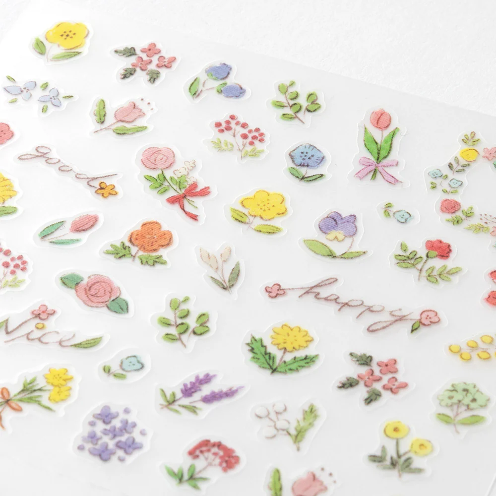 ミドリ シール 2682 野の花柄 1パック - Image 3