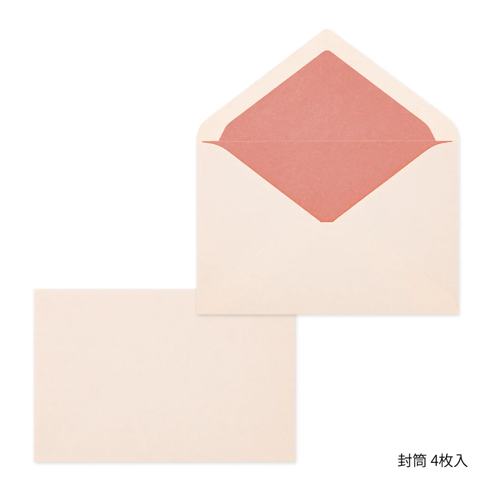 ミドリ レターセット915 色を贈る ピンク 便箋/12枚入(3色×4枚)、封筒/4枚入 - Image 4