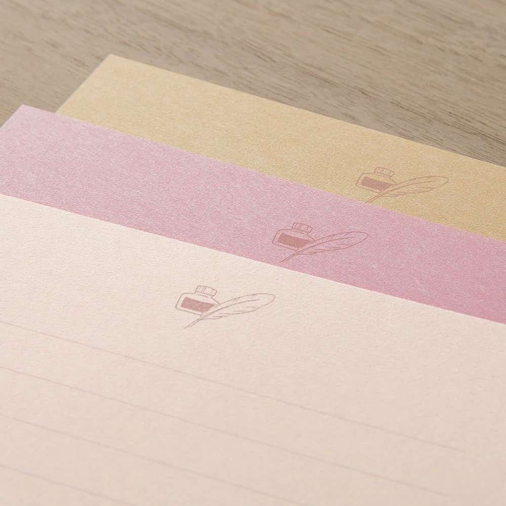 ミドリ レターセット915 色を贈る ピンク 便箋/12枚入(3色×4枚)、封筒/4枚入 - Image 5