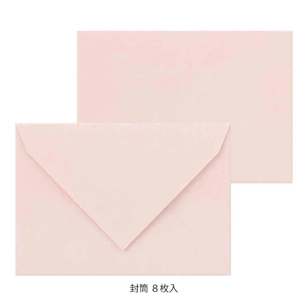 ミドリ レターセット929 花色和紙 ピンクA 便箋/16枚入、封筒/8枚入 - Image 9