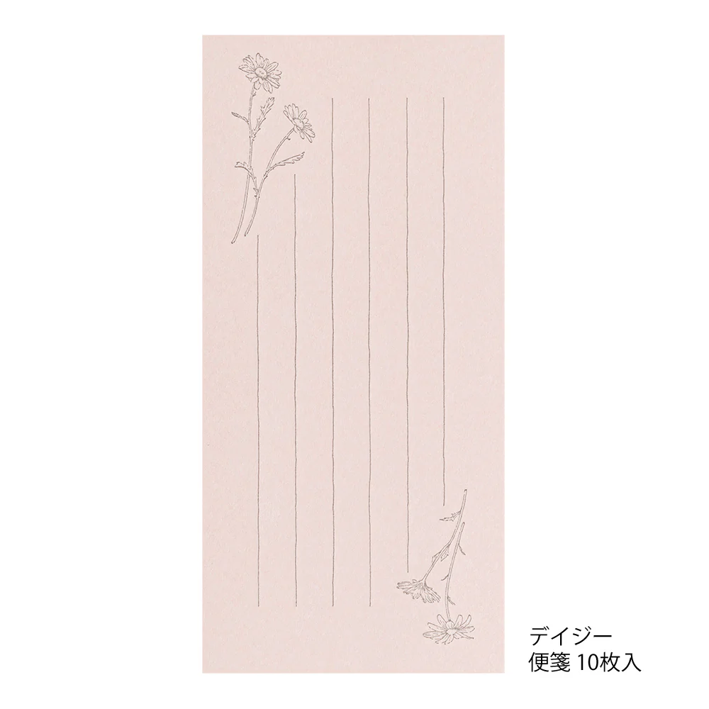 ミドリ 一筆箋 封筒付 花色和紙 ピンク 1冊 - Image 3