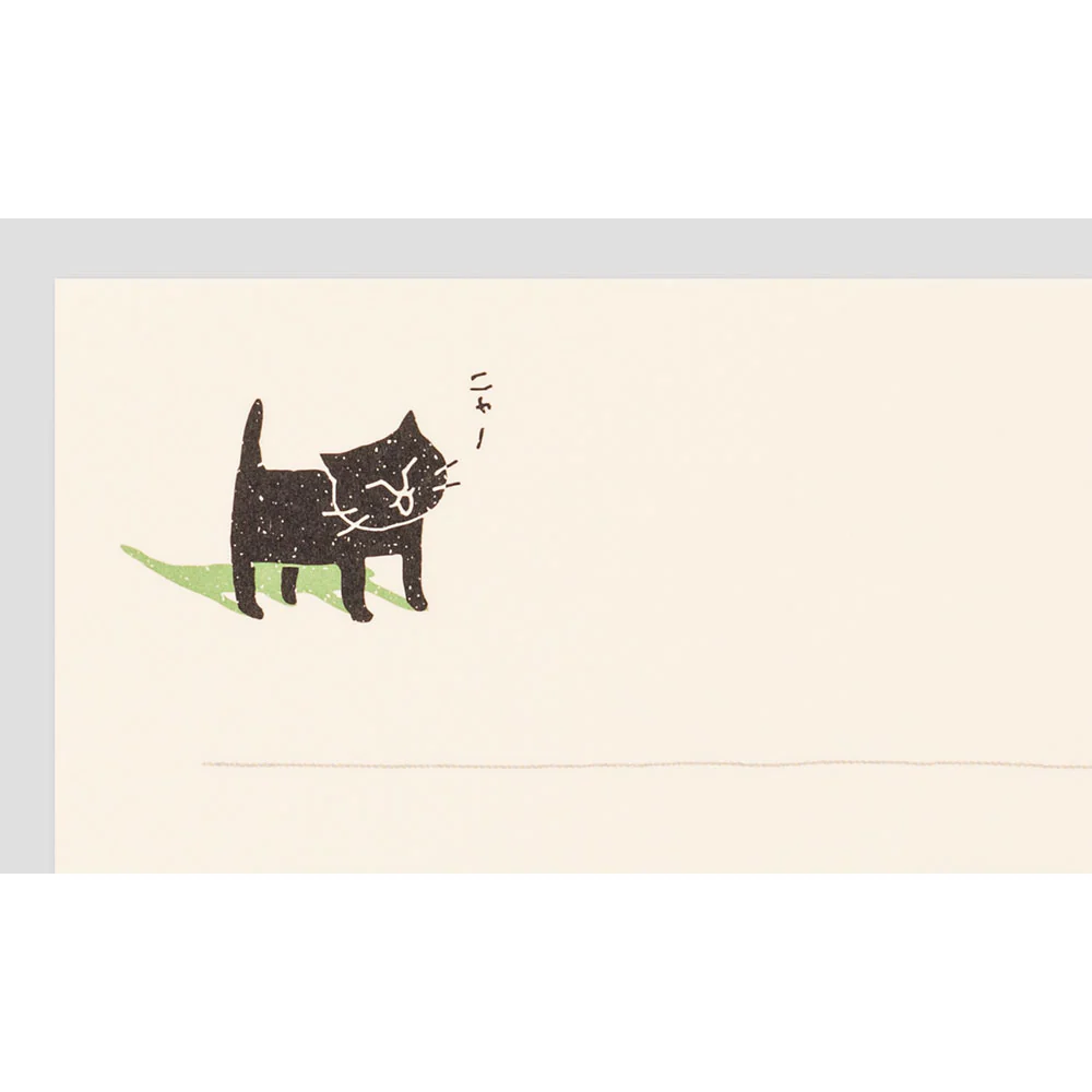 ミドリ レターセット えがお ねこ柄 1パック - Image 4