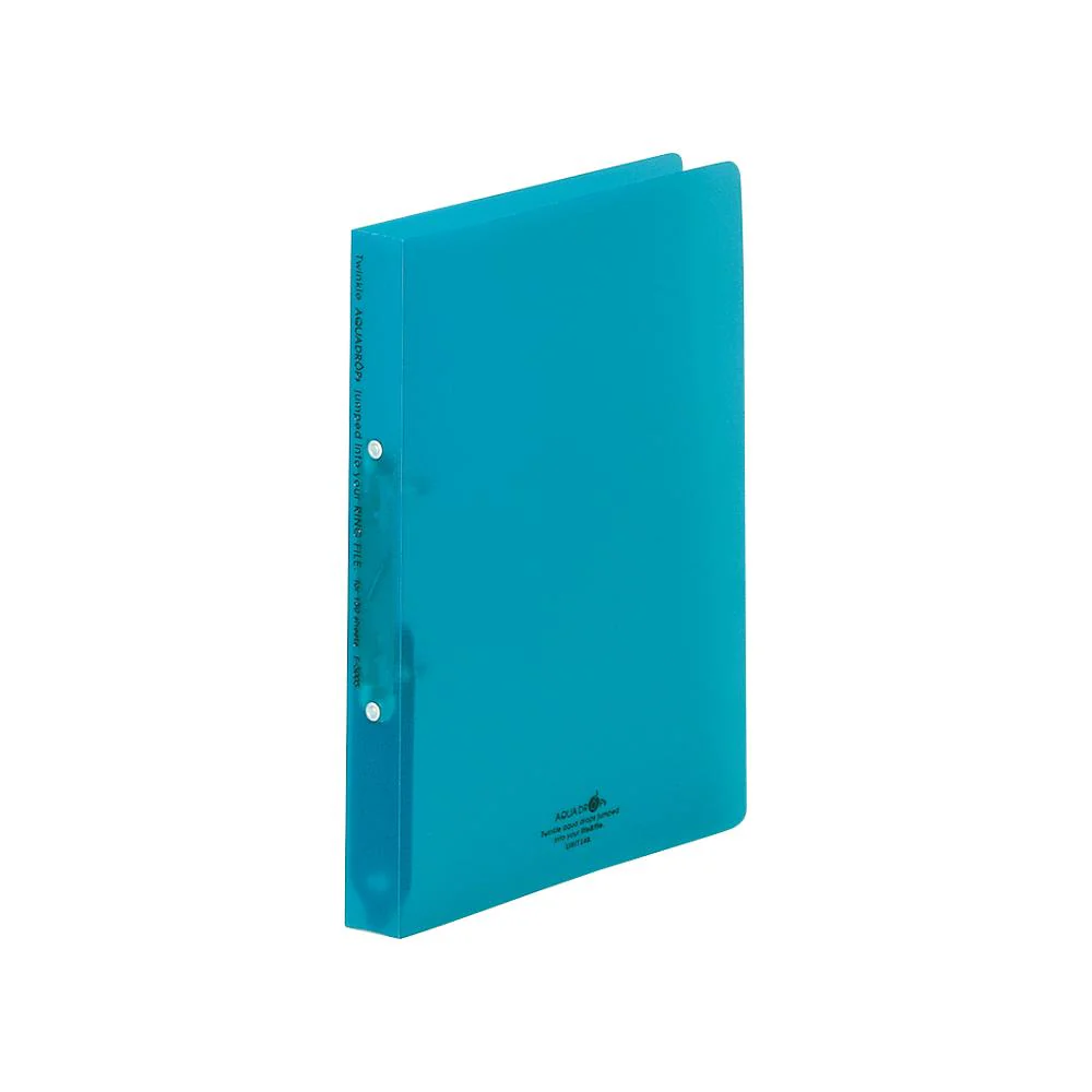 リヒト AQUA DROPs リングファイル（ツイストリング） A4 青緑 コピー用紙150枚 1冊 - Image 3