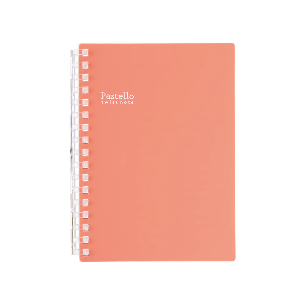 リヒト Pastello ツイストノート A6 レッド リーフ 30枚 - Image 3