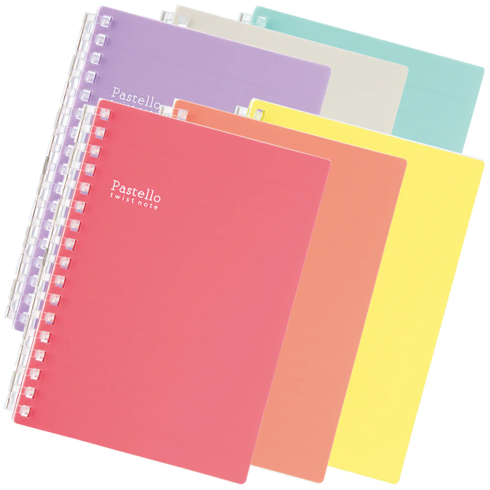 リヒト Pastello ツイストノート A6 レッド リーフ 30枚 - Image 4