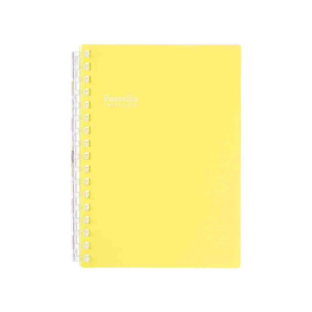 リヒトラブ Pastello ツイストノート A6 リーフ イエロー 1冊