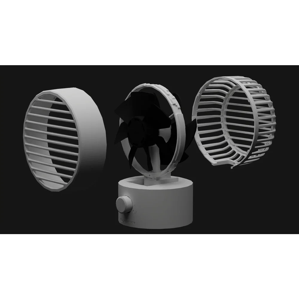 デスクファン Silky Wind Mini ライトグレー 【直送品】 返品・キャンセル・他商品と同時購入は不可 - Image 2