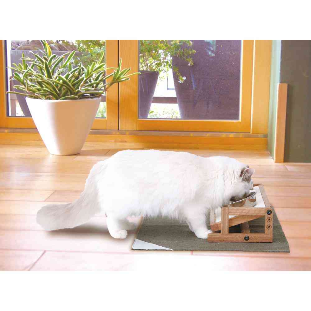 necoco 高さと角度を変えられるウッディキャットテーブル 【直送品】 返品・キャンセル・他商品と同時購入は不可 - Image 3