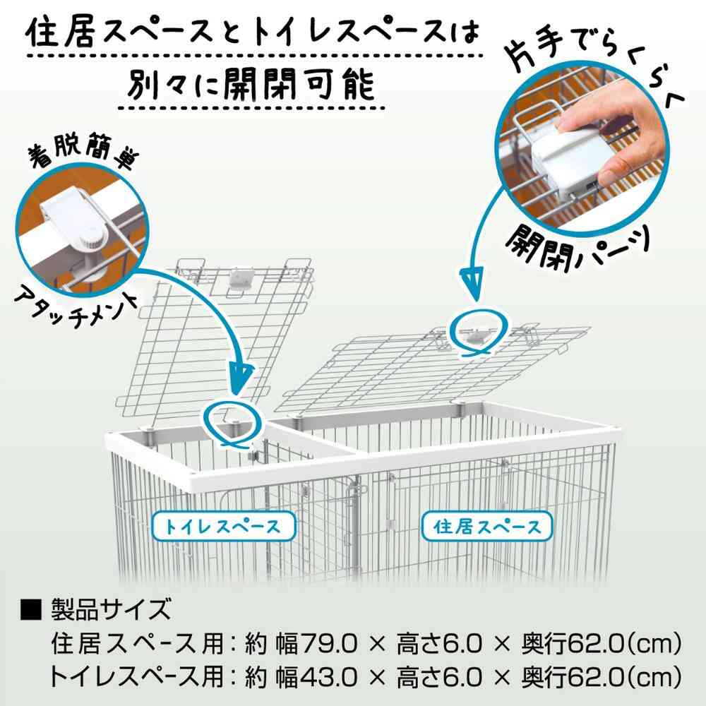 トイレのしつけが出来る ドッグルームサークル レギュラー専用屋根 【直送品】 返品・キャンセル・他商品と同時購入は不可 - Image 4