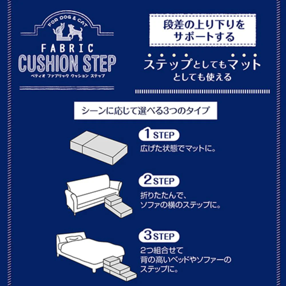 ファブリッククッションステップ オーシャンブルー 【直送品】 返品・キャンセル・他商品と同時購入は不可 - Image 7