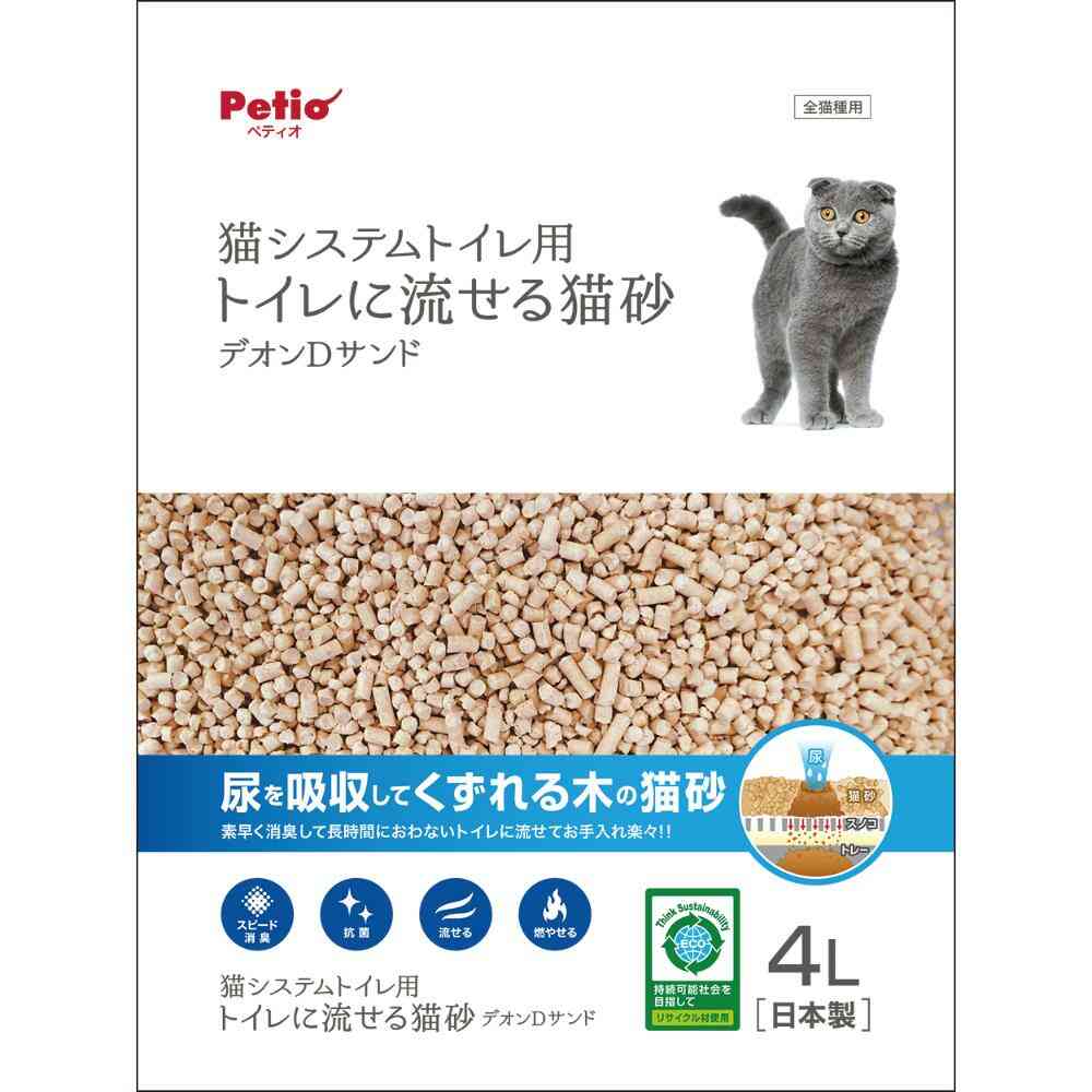 システムトイレセット トイレに流せる猫砂 デオンDサンド入 【直送品】 返品・キャンセル・他商品と同時購入は不可 - Image 3