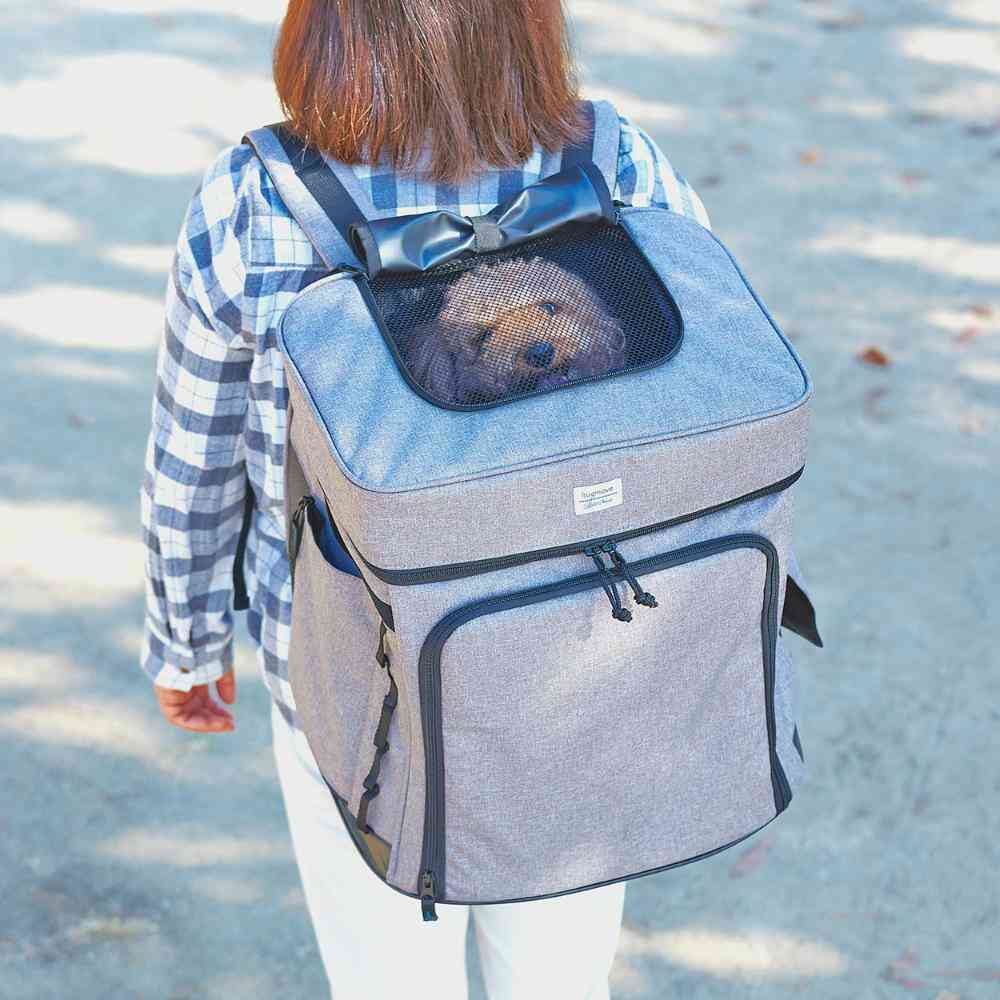 ハグムー ドッグリュックキャリーM グレー 【直送品】 返品・キャンセル・他商品と同時購入は不可 - Image 2