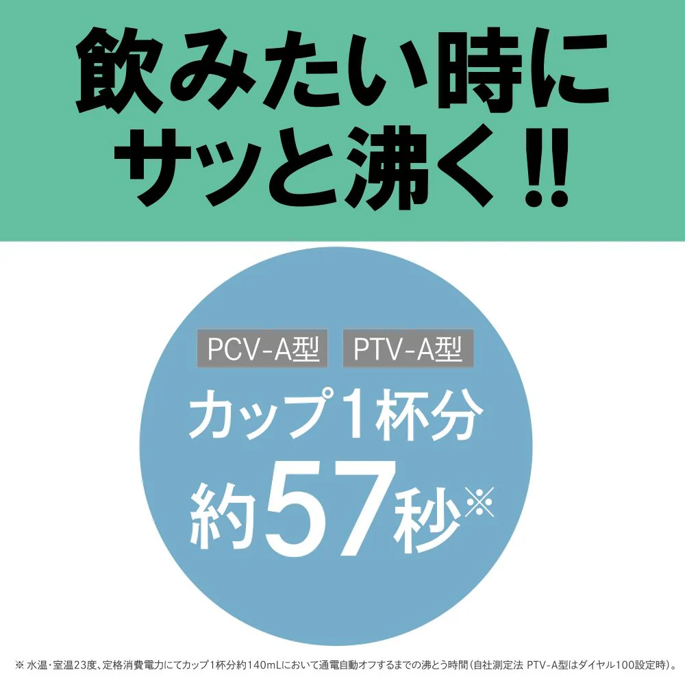 タイガー 蒸気レス電気ケトル 1.2L PCV-A120WM 【直送品】 返品・キャンセル・他商品と同時購入は不可 - Image 3