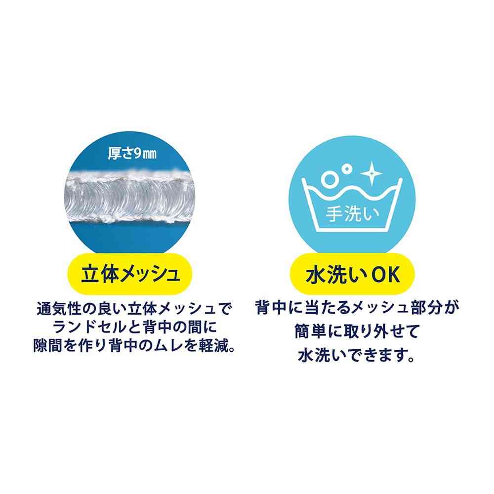 デビカ ランドセル用 爽快 背あてパッド パープル 1個 - Image 4