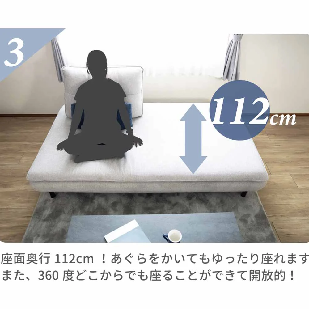 ソファ Isra 3P+背x2 BL、GY/BL 設置付 【直送品】 返品・キャンセル・他商品と同時購入は不可 - Image 6