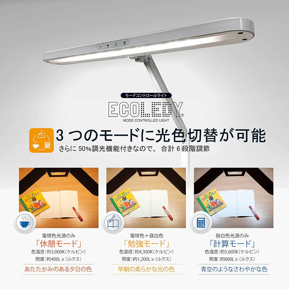 学習机 LEDライト エコレディ アームライト ECL-611 【直送品】 返品・キャンセル・他商品と同時購入は不可 - Image 2
