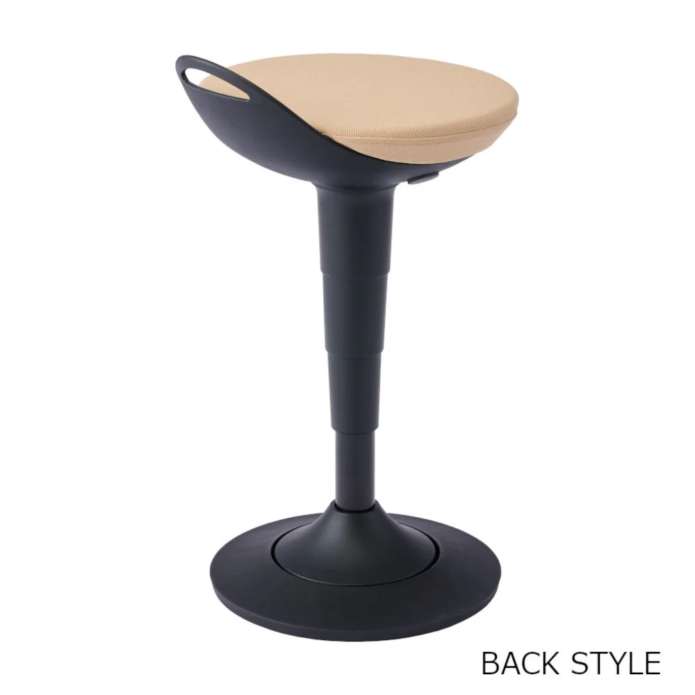 スツール ベージュ ファブリック 座面スイング 座面昇降 【直送品】 返品・キャンセル・他商品と同時購入は不可 - Image 2