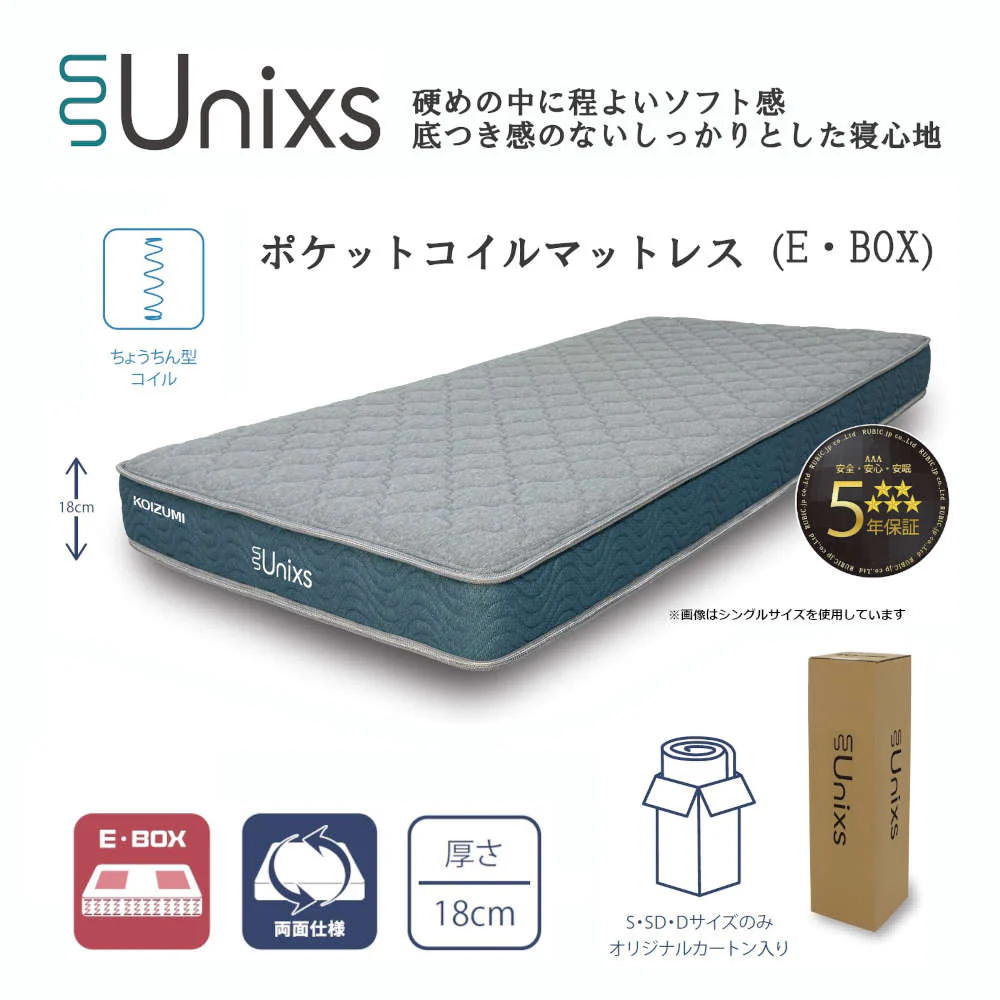 Unixs KAW-488 ダブルマットレス(圧縮) 【直送品】 返品・キャンセル・他商品と同時購入は不可 - Image 2