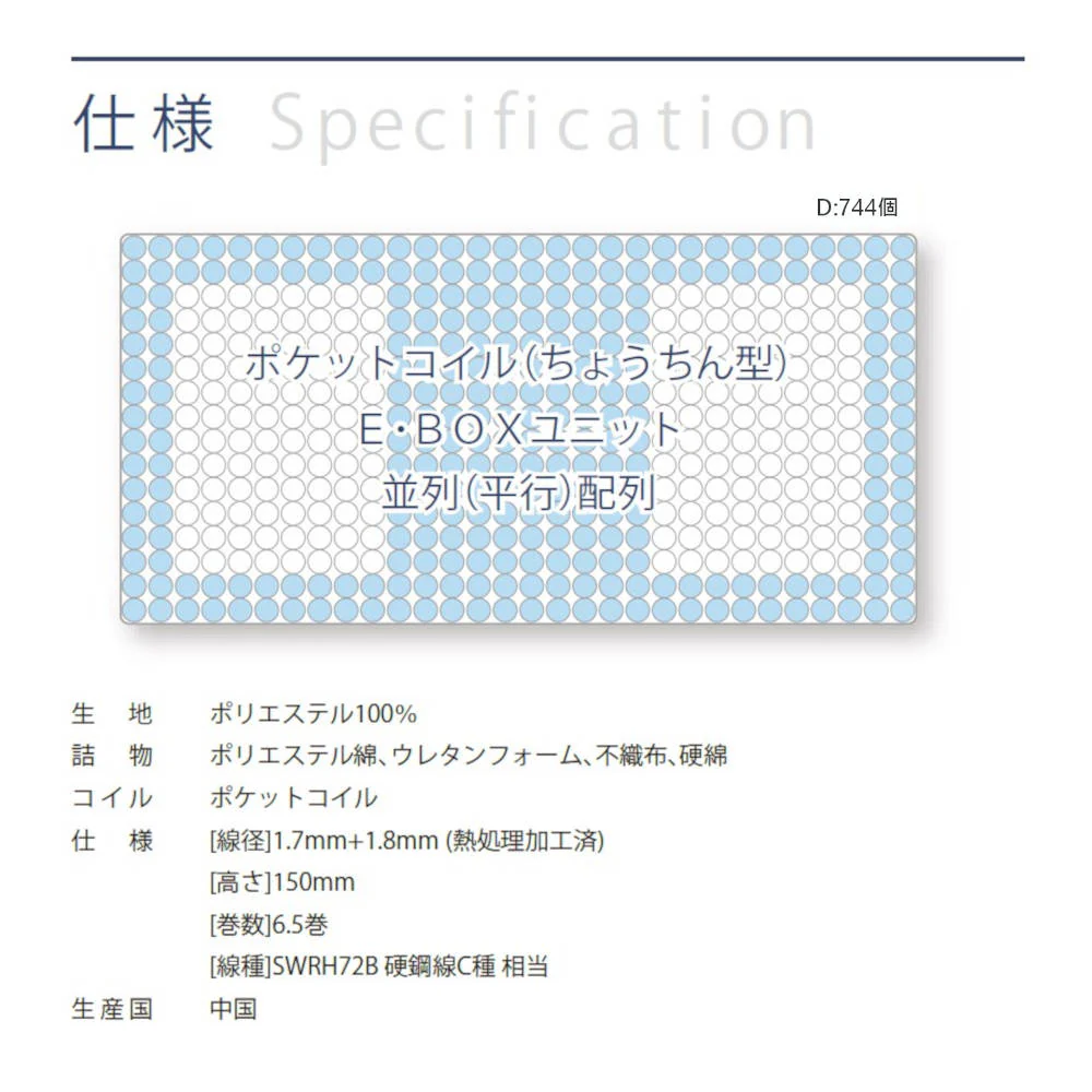 Unixs KAW-488 ダブルマットレス(圧縮) 【直送品】 返品・キャンセル・他商品と同時購入は不可 - Image 3
