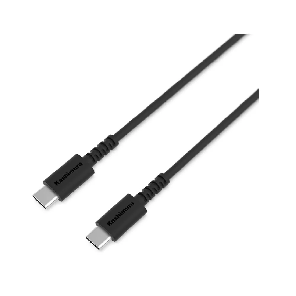カシムラ USB充電&同期C-Cケーブル2m BK AJ645 - Image 3