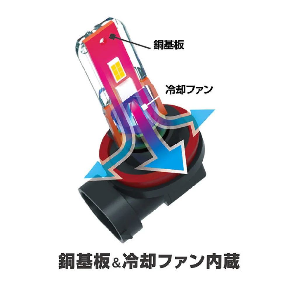 カシムラ LEDヘッド・フォグバルブ2 H8 11 16 6500K NB115 2個入り - Image 6