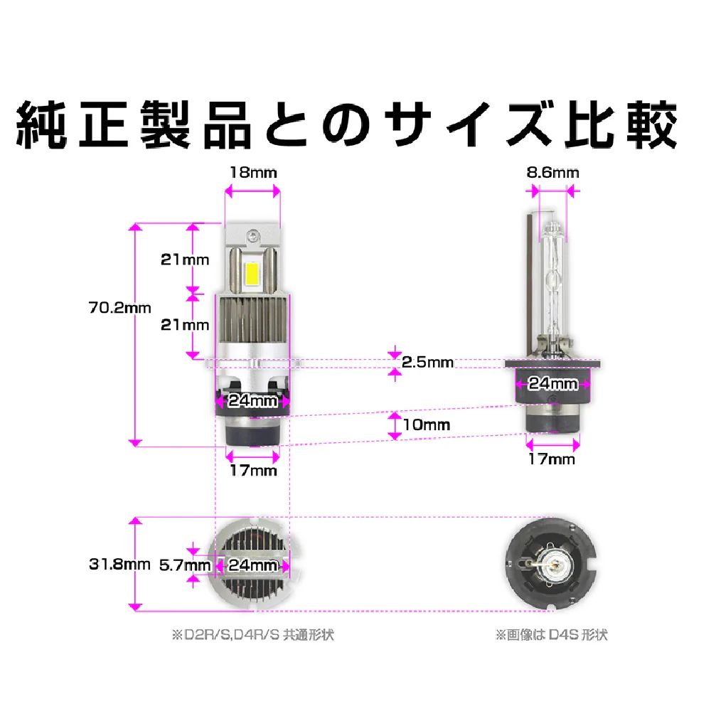 カシムラ HID LEDヘッドバルブ D2S／R 6500K NB207 2個入り - Image 20