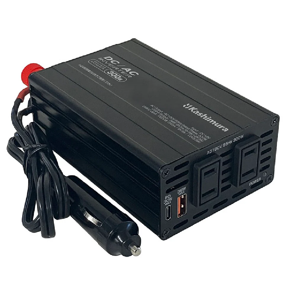 カシムラ DC/ACインバーター300W+USB-A/USB-C KD263 - Image 8