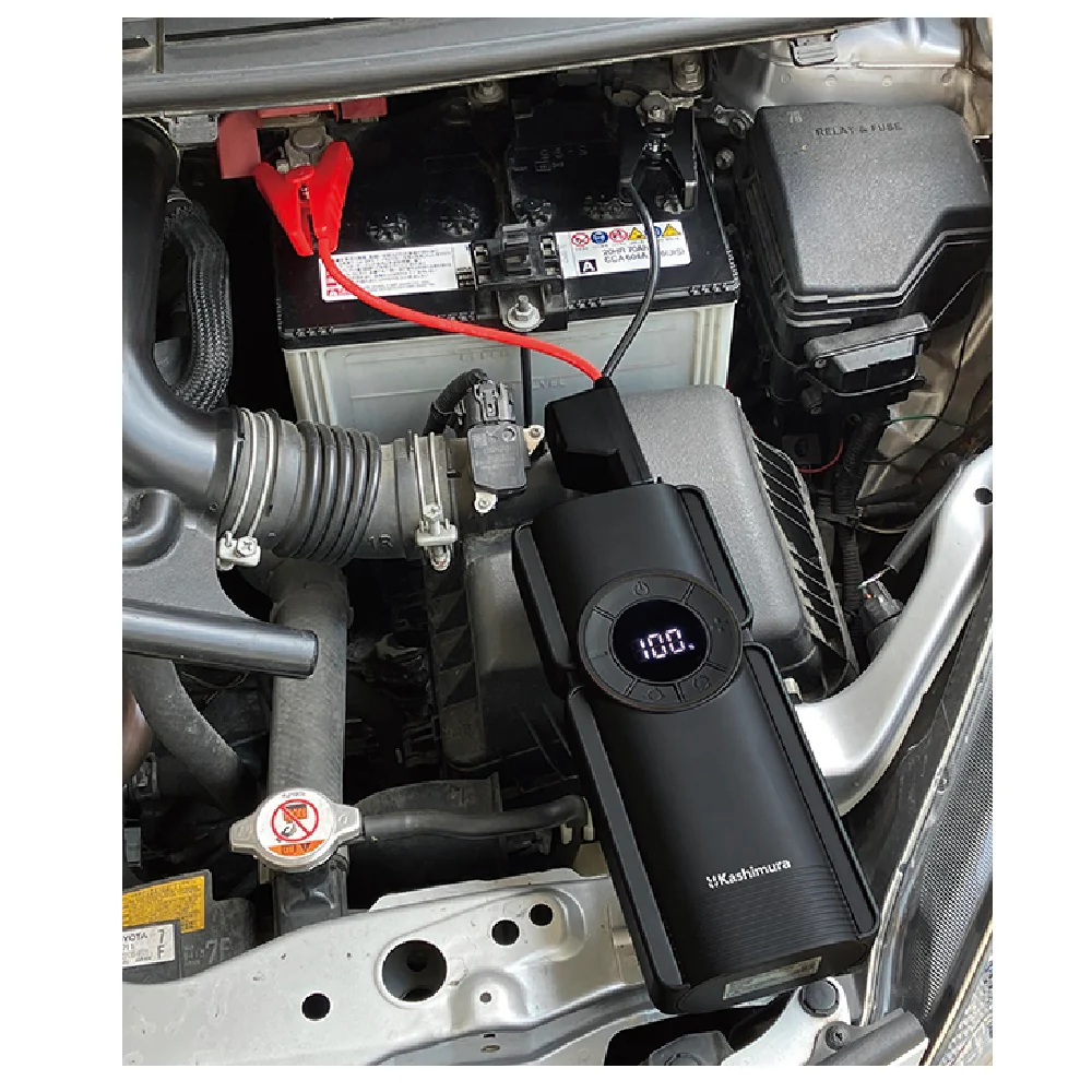 カシムラ 電動コンプレッサー付きジャンプスターター 8000mAh KD269 - Image 3