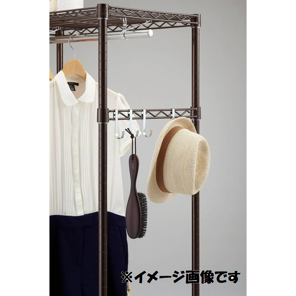 エレクター ベーシックシリーズ ハンガーレール 450mm用 ブラック （2本入） BA118B - Image 3
