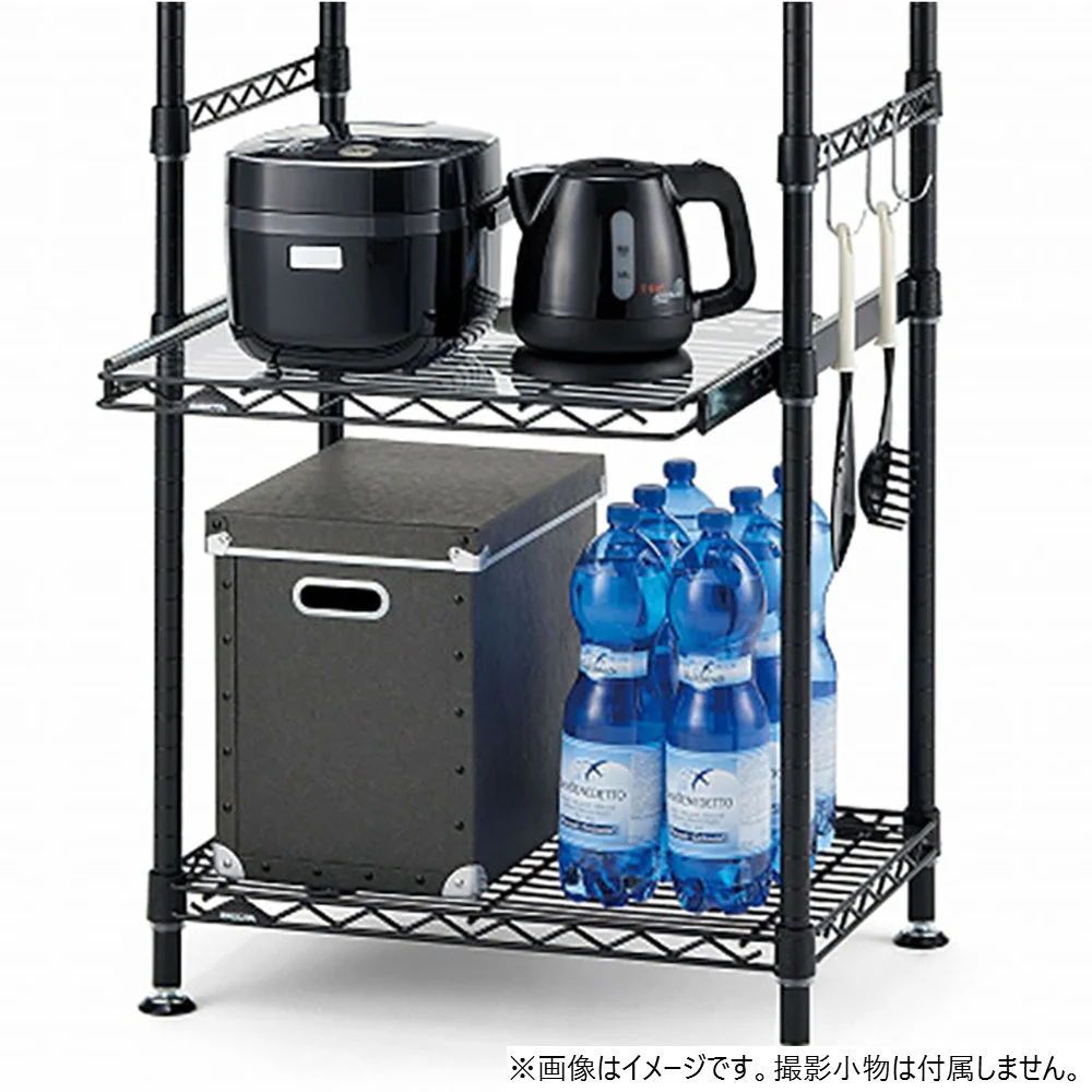 エレクター ベーシックシリーズ ハンガーレール 750mm用 ブラック BA130B - Image 3
