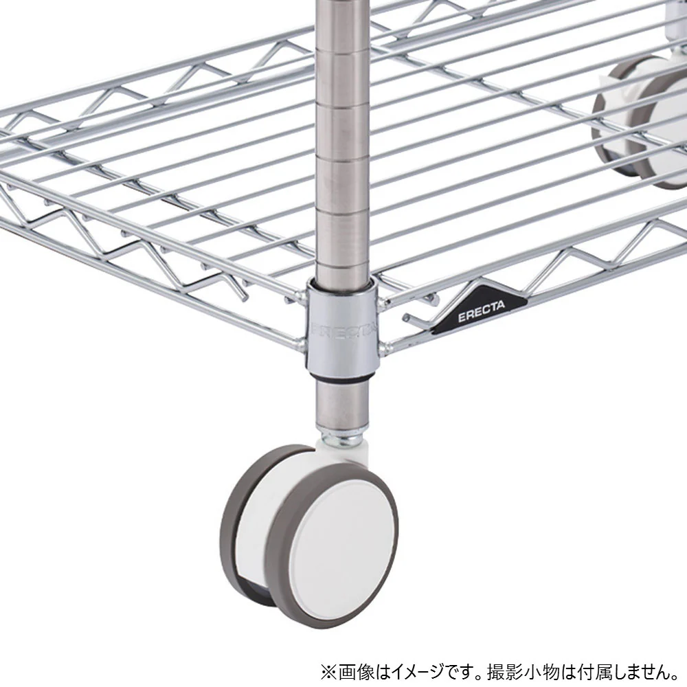 エレクター ベーシックシリーズ 双輪キャスター 75mm ホワイト BDR75EWBG 2個入 - Image 2