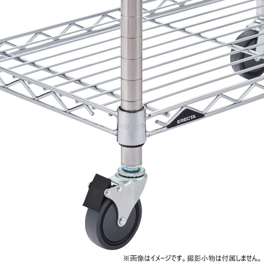 エレクター ベーシックシリーズ エラストマーキャスター ストッパー付75mm BDRS75 2個入 - Image 3