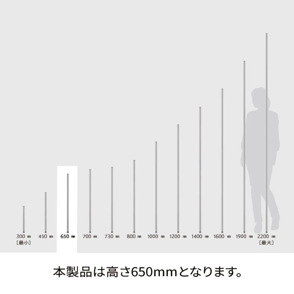 エレクター ベーシックシリーズ ポール 650mm ホワイト B26PW2 2本入 - Image 8