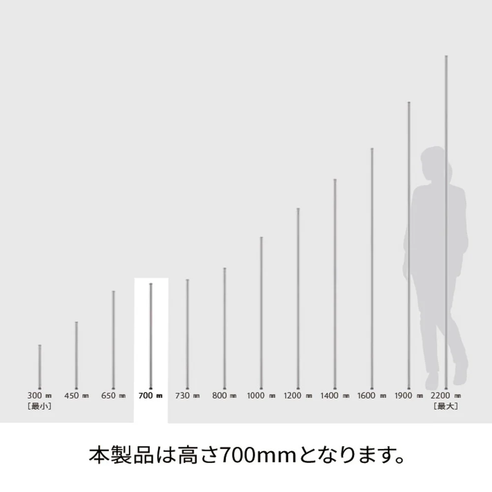 エレクター ベーシックシリーズ ポール 700mm ホワイト B28PW2 2本入 - Image 6