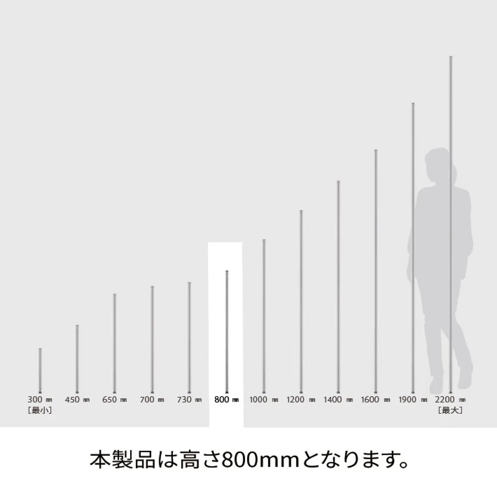 エレクター ベーシックシリーズ ポール 800mm ホワイト B32PW2 2本入 - Image 8