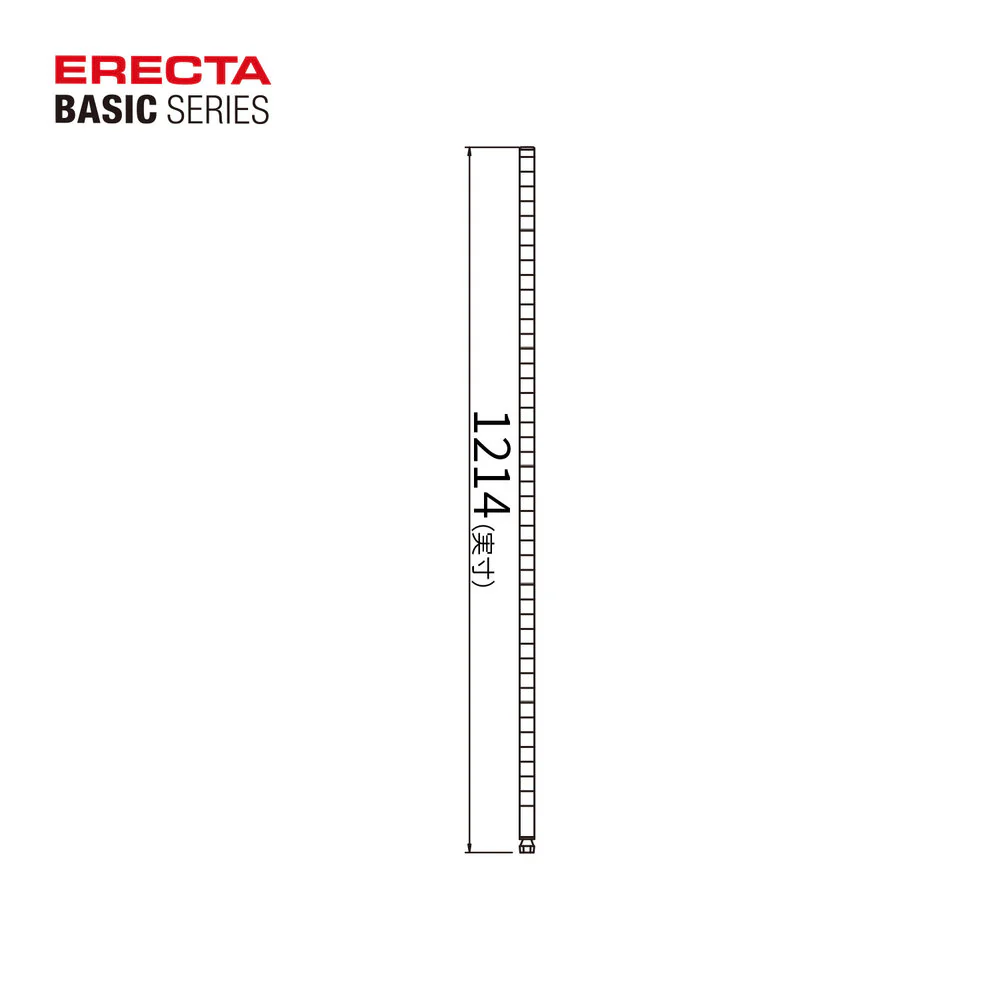 エレクター ベーシックシリーズ ポール 1200mm ホワイト B48PW2 2本入 - Image 2
