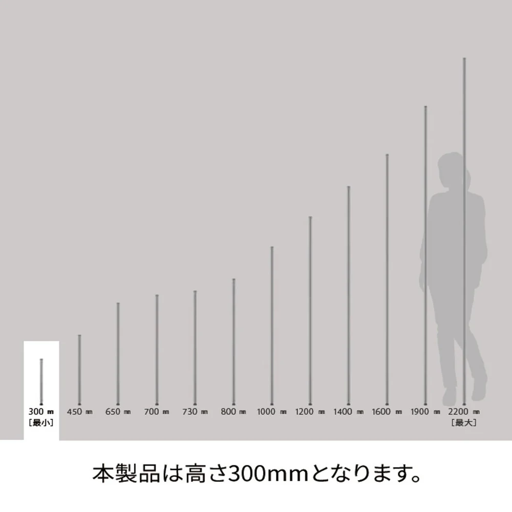 エレクター ベーシックシリーズ ポール 300mm ブラック B12PB2 2本入 - Image 6