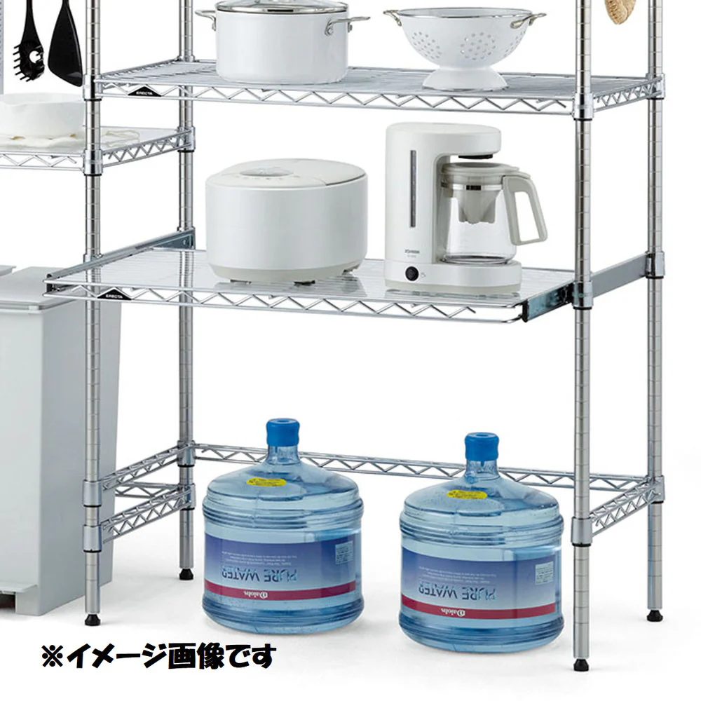 エレクター ベーシックシリーズ スライディングシェルフ W450xD450mm ホワイト BSL1818W - Image 5