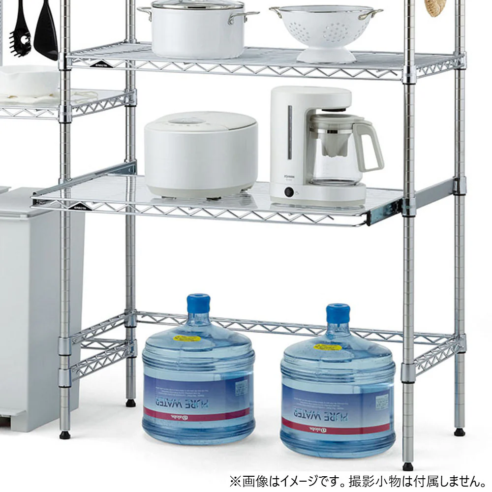 エレクター ベーシックシリーズ スライディングシェルフ W900xD450mm クローム BSL1836C - Image 5