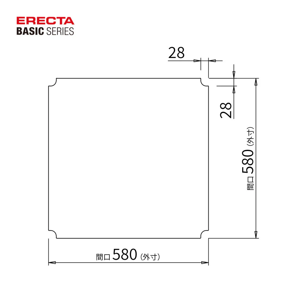 エレクター ベーシックシリーズ アクリル板 W600xD600mm用 クリア B2424AB1 - Image 2