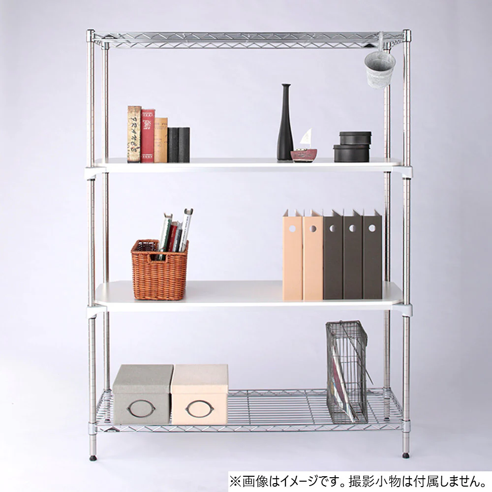 エレクター ベーシックシリーズウッドシェルフ W600xD450mm ホワイトウッド シルバーフレーム 棚用 B1824MWHS1 - Image 7